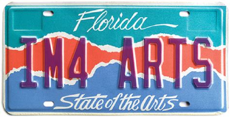 Okeechobee Main Street Inc State Of Arts License Plate