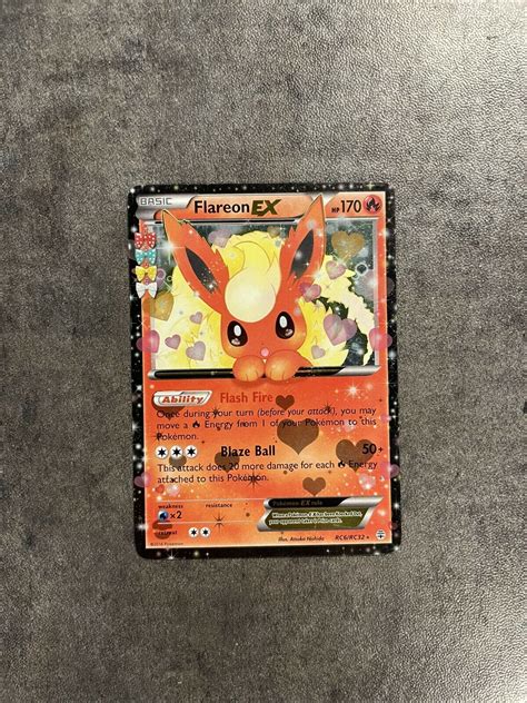 Pokemon Card TCG Flareon EX Generations RC6 Rare Radiant Collection