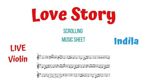 Love Story Paris Scrolling Music Sheet Live