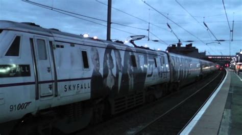 Class 91 91007 And Skyfall Train Calls At Grantham With The 18 11 Service To Kings Cross 16 03 13