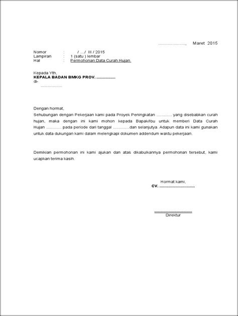 Contoh Surat Permohonan Pembelian Data Bmkg Lewat Email Surat