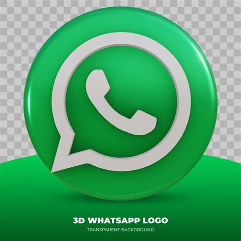 Premium PSD 3d Rendering Of Whatsapp Logo Isolated