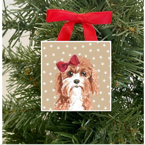 4 Mini Cavapoo Ornaments 2 Cavapoo Ornaments Cavapoo Etsy