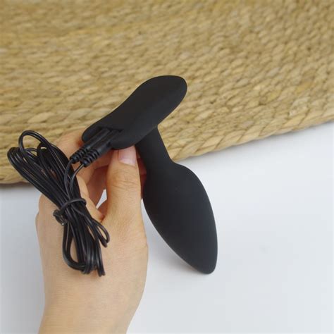 Electro Shock Butt Plug Silicone Anal Plug Electric Stimulation Prostate Massager Vaginal Plug