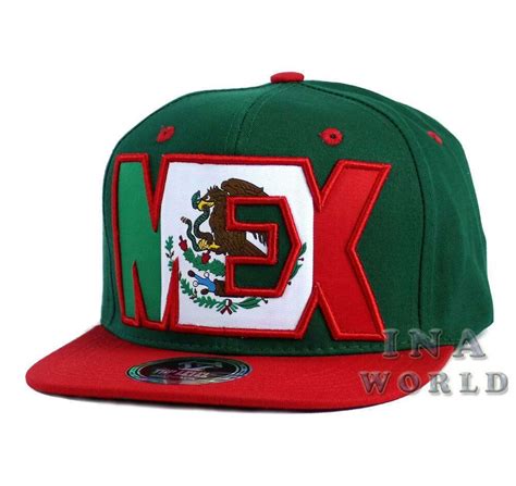 Mexican Hat Mexico Flag Cap Snapback Flat Bill 100 Cotton Baseball Cap