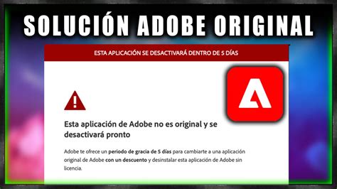 Solución ventana Esta aplicación de Adobe no original MAC y Windows