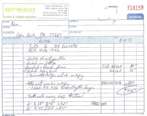 Hvac Invoice Template — Db