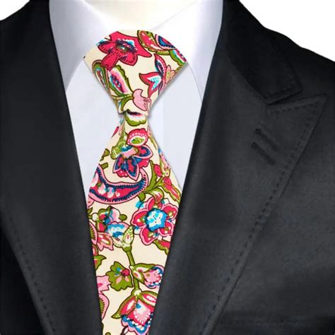 A 1356 100 Cotton Mens Ties Neck Ties Floral Print Ties For Mens Wedding Suits Gravatas Fashion