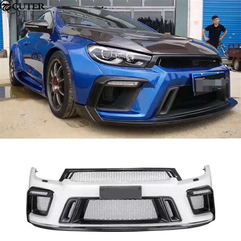 Carbon Fiber And Frp Wide Car Body Kit For Volkswagen Vw Scirocco Aspec