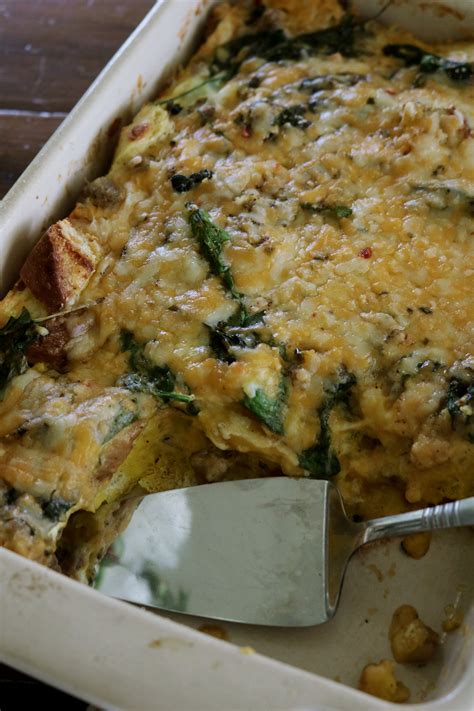 Sausage Egg And Spinach Breakfast Casserole — Under A Tin Roof™ In 2020 Sausage And Egg