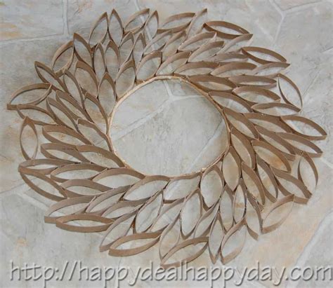 Toilet Paper Roll Crafts - Toilet Paper Roll Wreath | Happy Deal ...