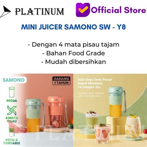 Jual Portable Juicer Blender Mini Ml Alat Blender Buah Samono Sw Y