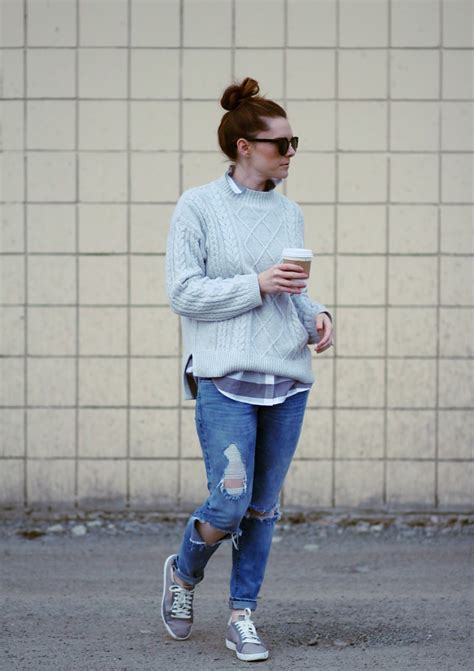 Layer Your Greys Grey Sneakers Outfit Layering Outfits Fall