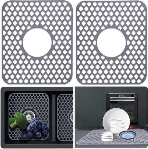 Sink Protectors for Kitchen Sink, 2 Pack Kitchen Sink Mats Silicone ...