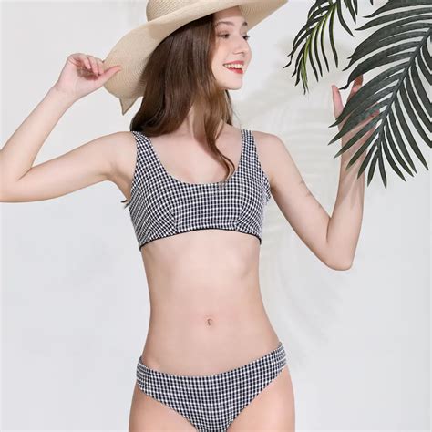 Gingham Seersucker Bandeau Bikini Bottom GUANGZHOU TONG YAO FASHION