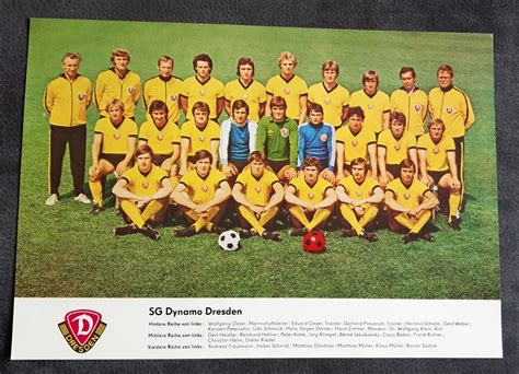 Mannschaftsfoto Bild SG Dynamo Dresden 1978 79 DDR Oberliga