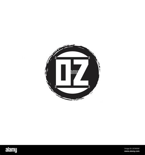 Oz Logo Initial Letter Monogram With Abstrac Circle Shape Design