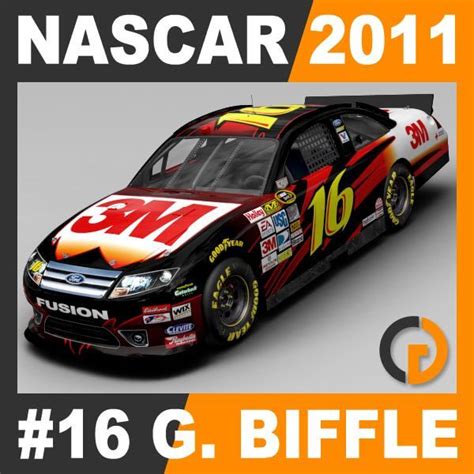 Nascar 2011 Car - Greg Biffle Ford Fusion #16 3D Model by CGShape