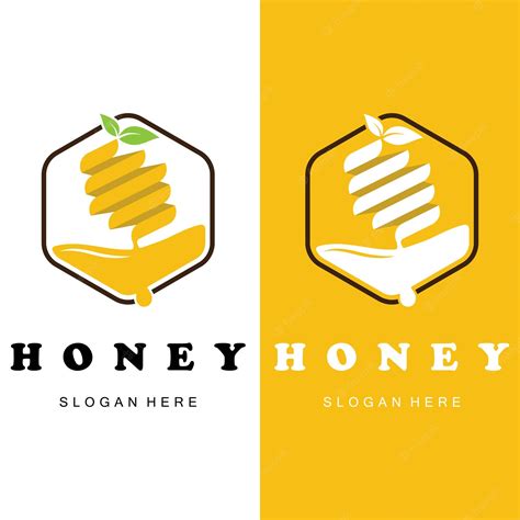 Premium Vector Set Of Creative Honey Logo With Slogan Template