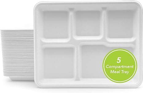 Amazon Three Leaf Compartment Bagasse School Tray Ct