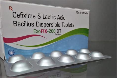 Exofix Dt Cefixime Mg Lactic Acid Bacillus Dispersible Tablet