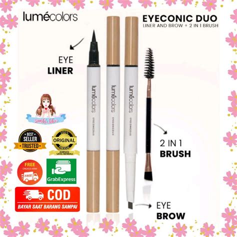 Jual Lumecolors Eyeconic Duo Eyebrow Eyeliner Shopee Indonesia