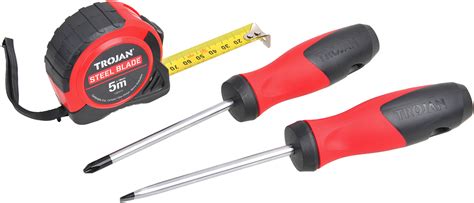 Trojan 3 Piece Screwdrivers And 5m Tape Measure Set 5 Delivery 0 C