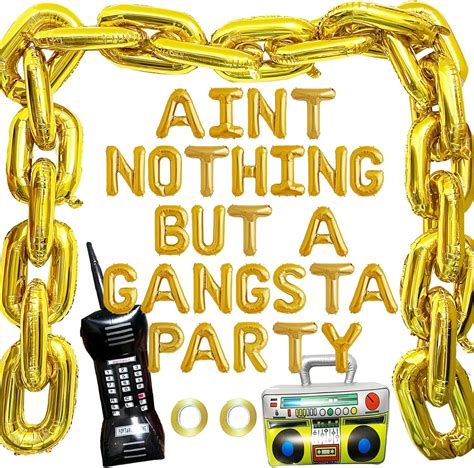 Amazon Aint Nothing But A Gangsta Party Balloon Banner Hip Hop