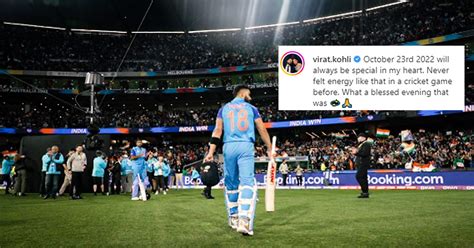 Virat Kohli Shares Picture From India Pakistan Match Says October