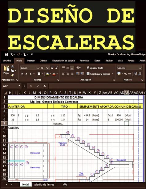 Plantilla Excel Para El DiseÑo De Escaleras Disenos De Unas Plano Escalera