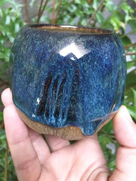 Pc 25 Textured Turquoise Over Pc 53 Ancient Jasper Glazes For Pottery