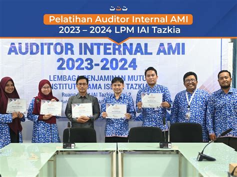 Pelatihan Auditor Internal AMI 2023 2024 LPM IAI Tazkia