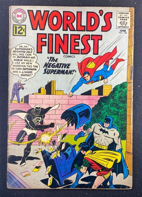 Worlds Finest 1941 126 VG 4 0 Batman Superman Robin Negative