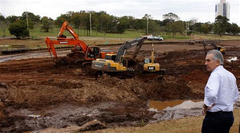 Obras Do Lago Do Parque Seguem Dentro Do Cronograma MSdoSul