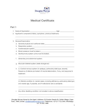 Fillable Online Physician S Statement Of Examination Di P