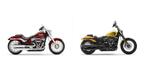 Motorrad Vergleich Harley Davidson Softail Fat Boy 114 FLFBS 2023 Vs