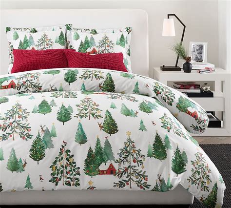 Christmas in the Country Percale Duvet Cover | Pottery Barn