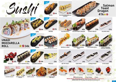 Selalu Diperbarui Menu Nobu Ramen Sushi Merdeka Bandung