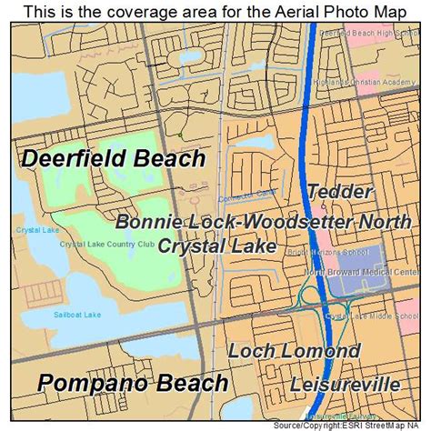 Aerial Photography Map Of Crystal Lake Fl Florida