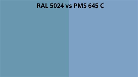 Ral 5024 Vs Pms 645 C Ral Colour Chart Uk