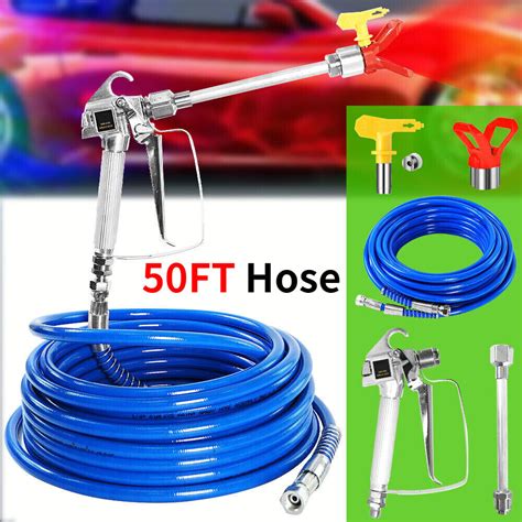 3600psi Airless Paint Spray Sprayer Gun W 517 Tip Guard Extension Rod 50ft Hose Ebay