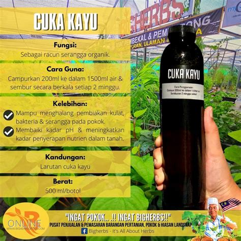 Cuka Kayu Racun Serangga Organik Ml Wood Vinegar Shopee Malaysia