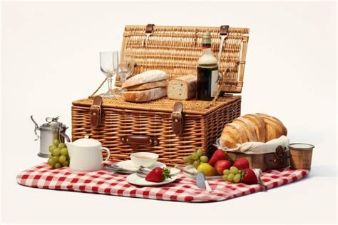 Premium Photo Harvest Delights A Picnic Basket Overflowing With Fresh