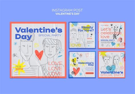 Mensajes De Instagram De San Valent N Archivo Psd Gratis