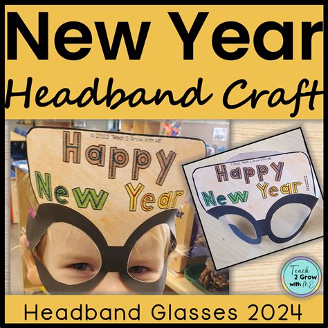 New Year 2024 Headband Glasses Craft Made By Teachers