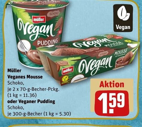 Müller Veganes Mousse oder Veganer Pudding tilbud hos REWE