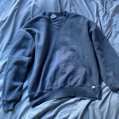 Russell Athletic Crewneck Mens Large Grey Sweater Depop