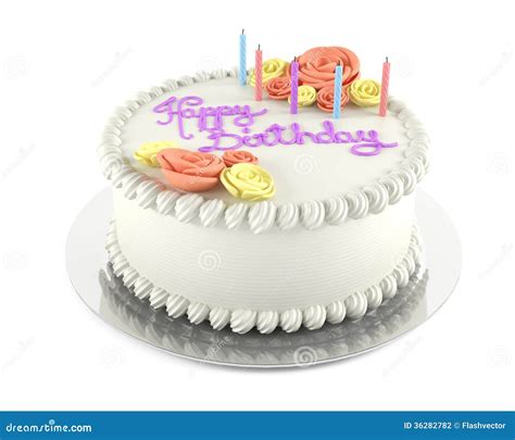 Birthday Cake Isolated Stock Photography Image 36282782