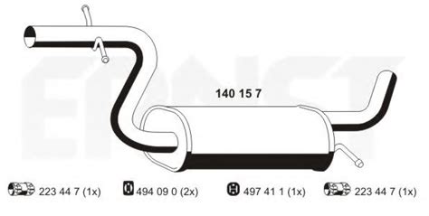 K Eq Vw K Eq Middle Silencer For Vw