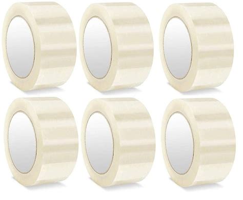 2 X 65 MTR Transparent Bopp Tape Backing Material Plastic At 33